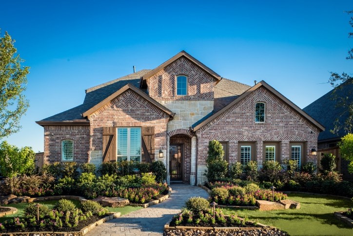 Highland Homes model home exterior in Elyson