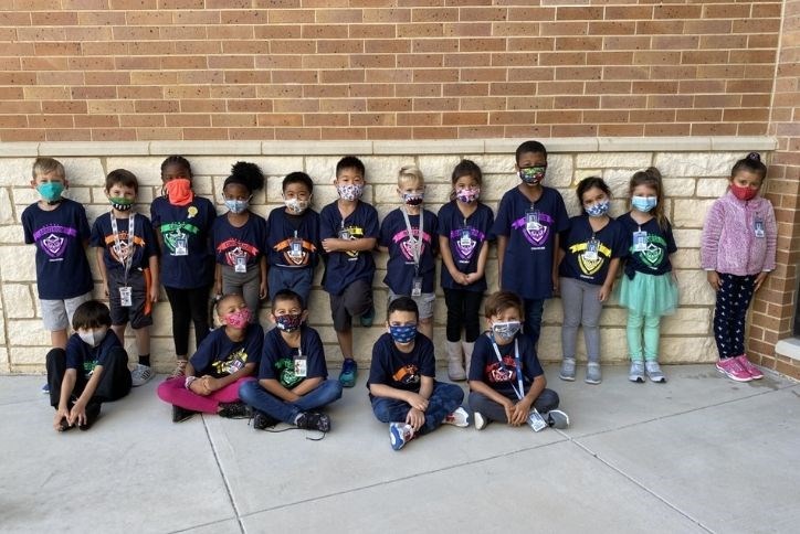 McElwain Elementary Class with House Shirts